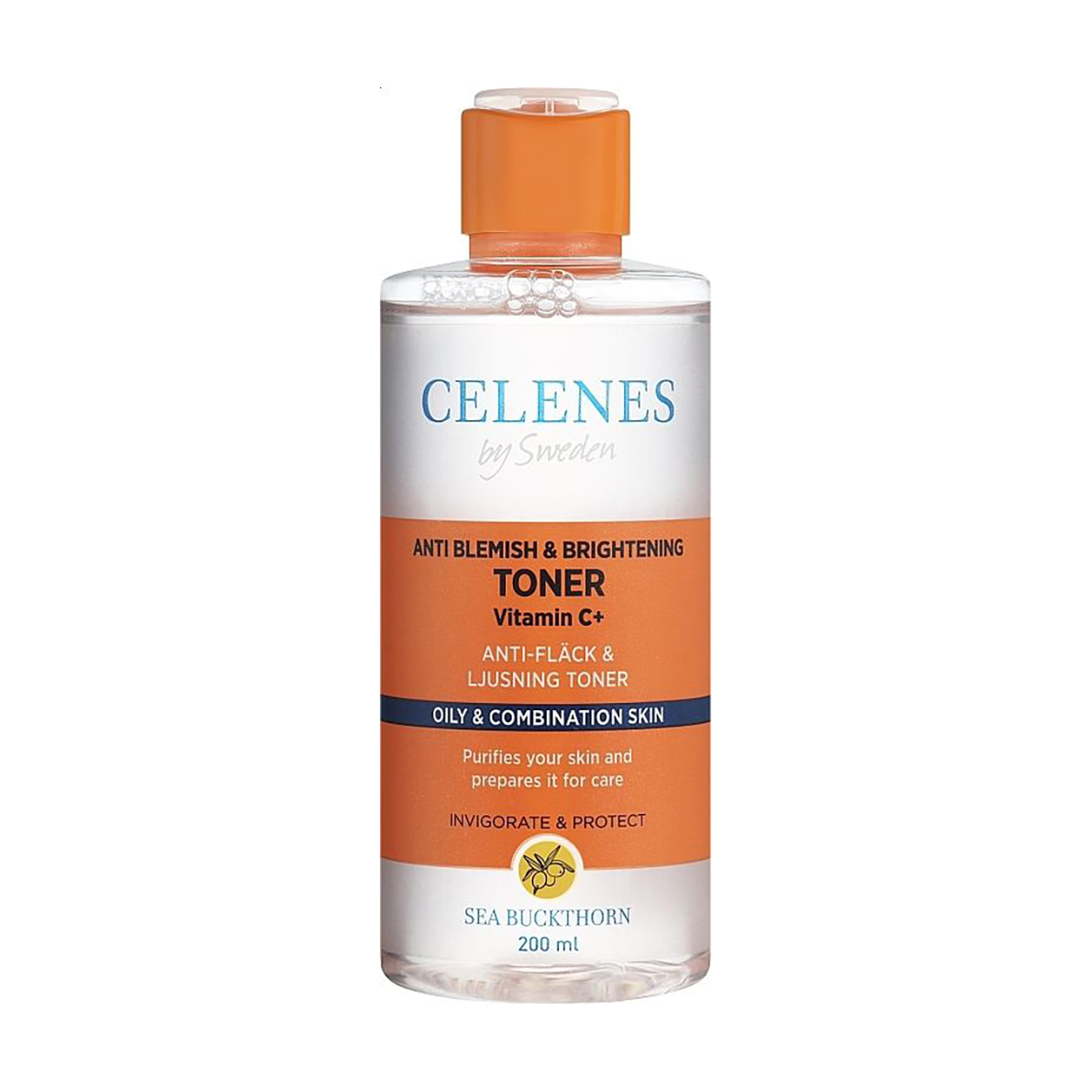 

Освітлювальний тонік Celenes Sea Buckthorn Anti Blemish & Brightening Toner для жирної та комбінованої шкіри обличчя, 200 мл
