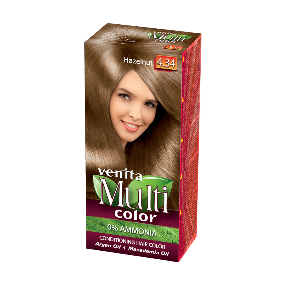 

Безаміачна фарба для волосся Venita Multi Color 4.34 Hazelnut, 100 мл