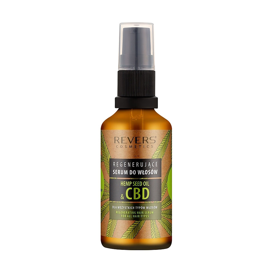 

Уцінка! Сироватка для волосся Revers Cosmetics Hemp Seed Oil & CBD Regenerating Hair Serum, 50 мл
