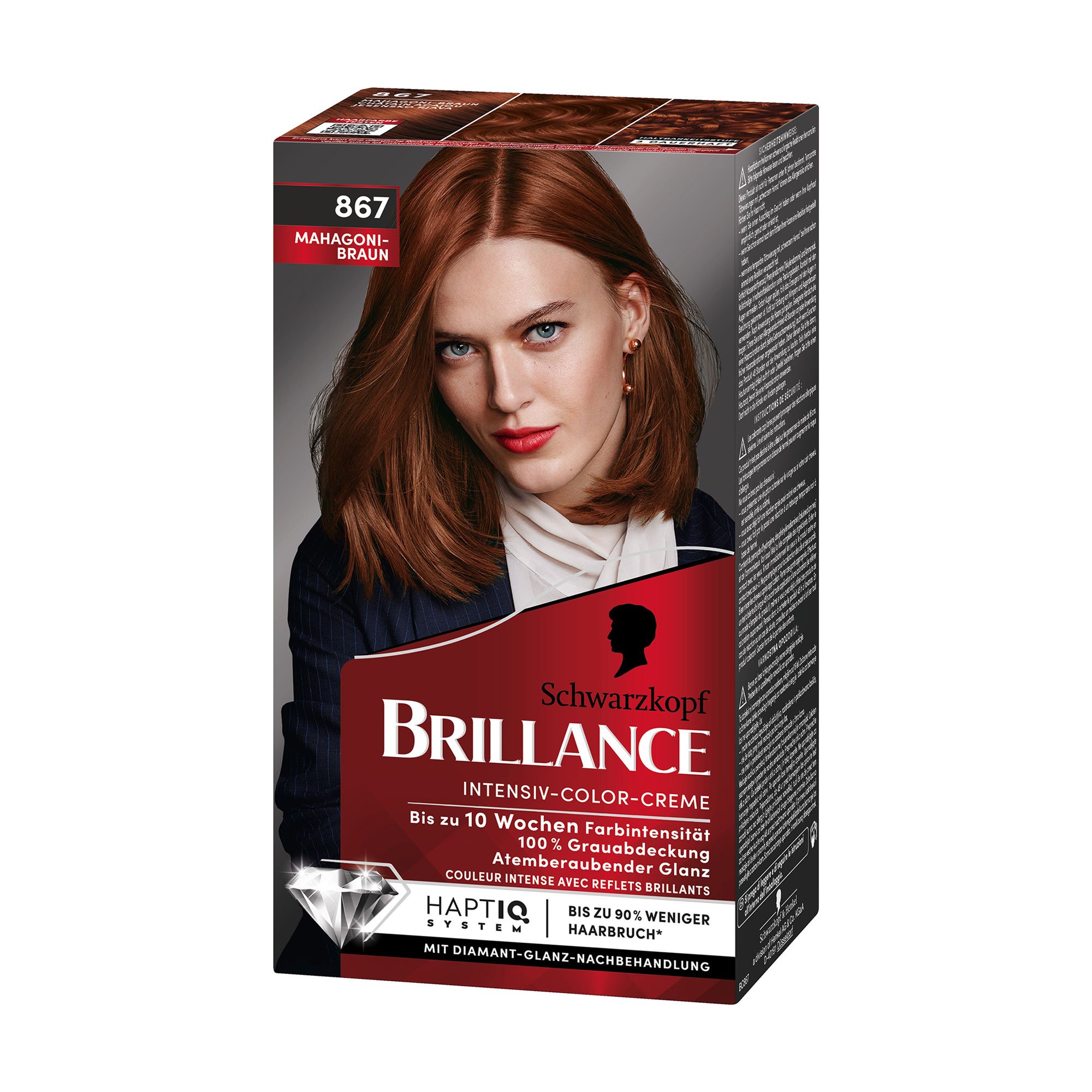 

Інтенсивна крем-фарба для волосся Brillance 867 Вишуканий теракотовий, 160 мл