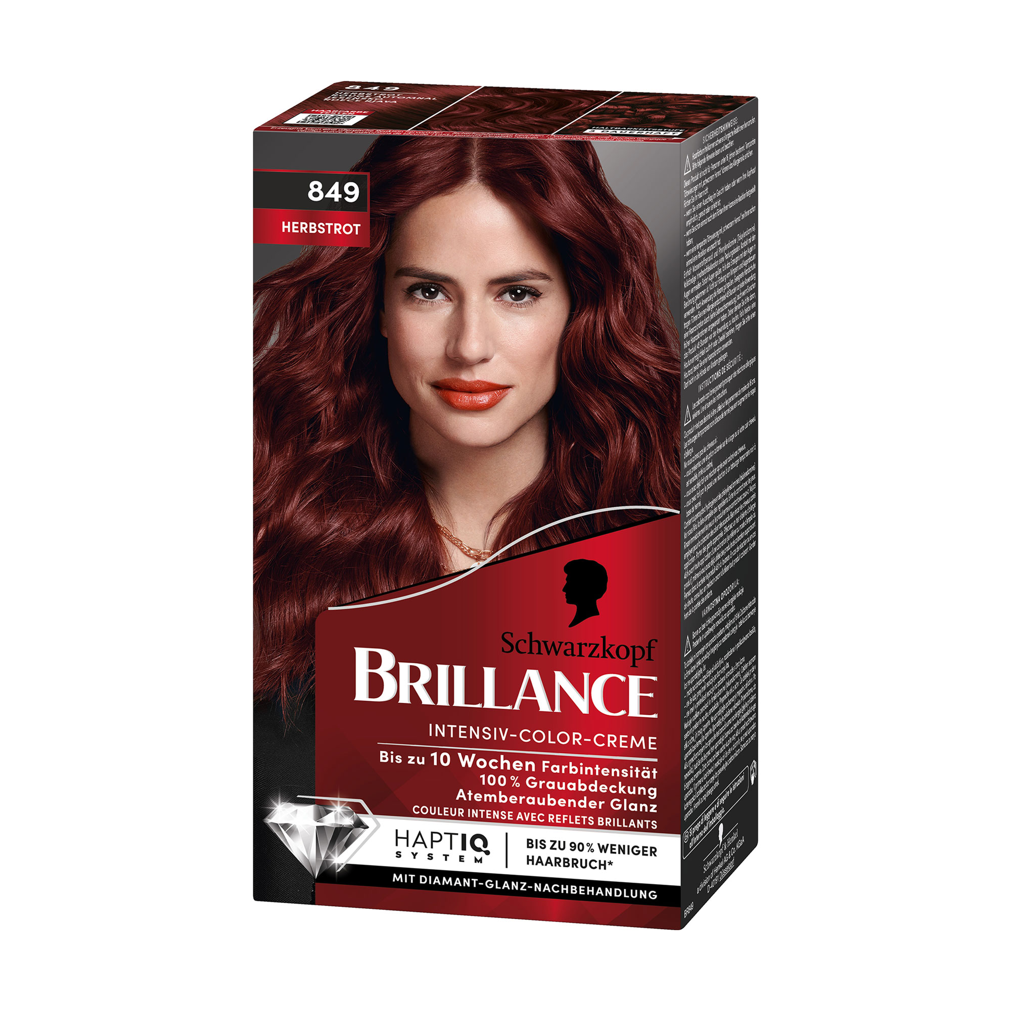 

Інтенсивна крем-фарба для волосся Brillance 849 Бордова марсала, 160 мл