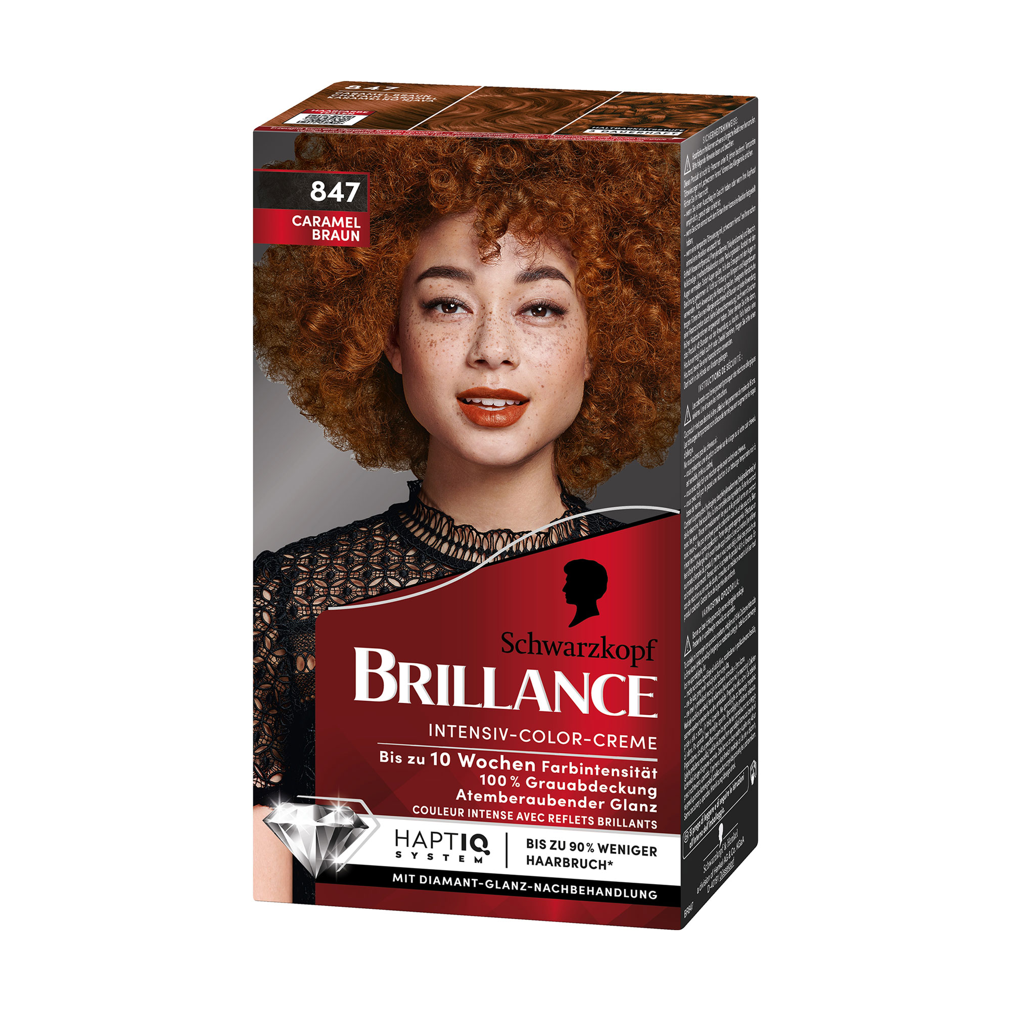 

Інтенсивна крем-фарба для волосся Brillance 847 Медова карамель, 160 мл