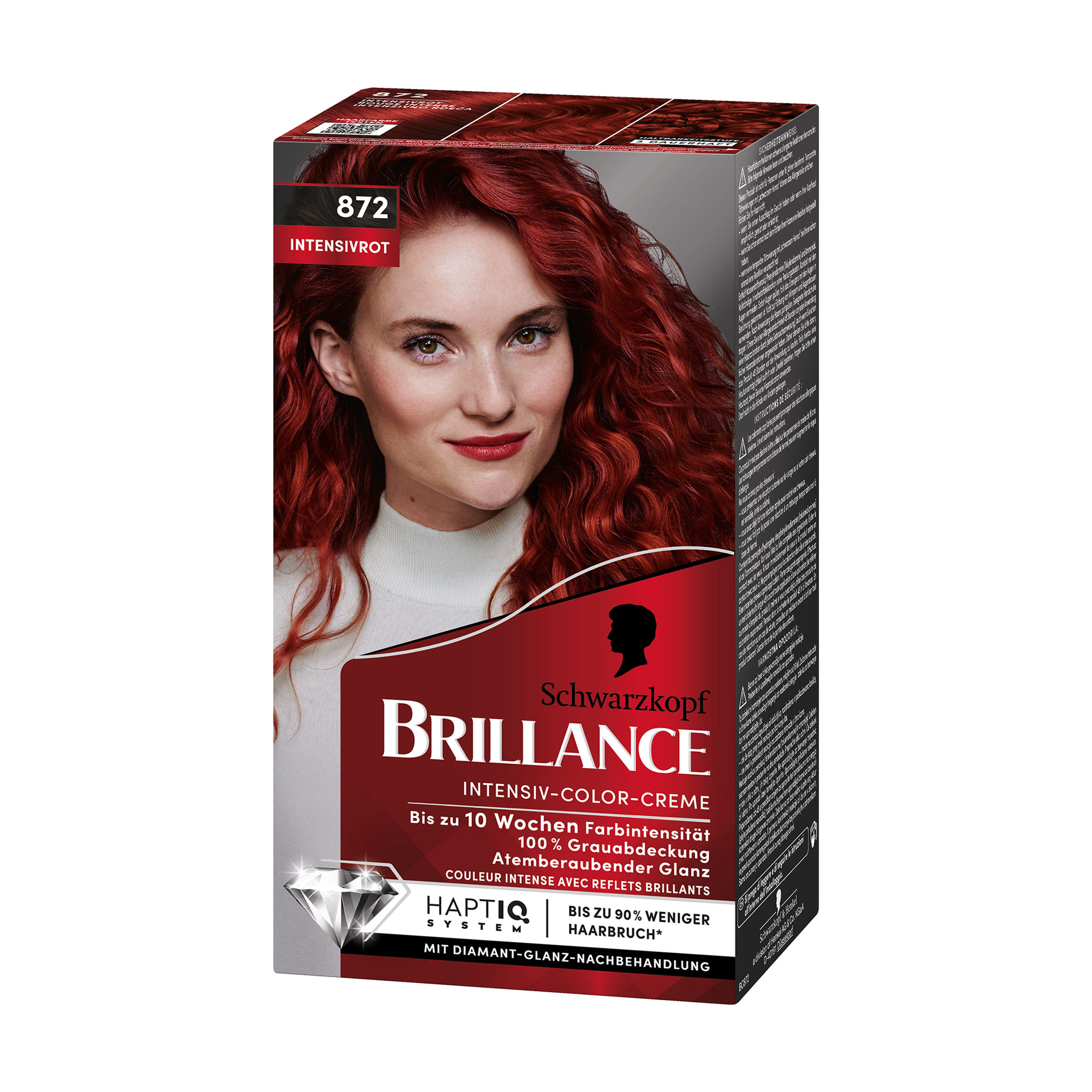 

Інтенсивна крем-фарба для волосся Brillance 872 Спекотний червоний, 160 мл