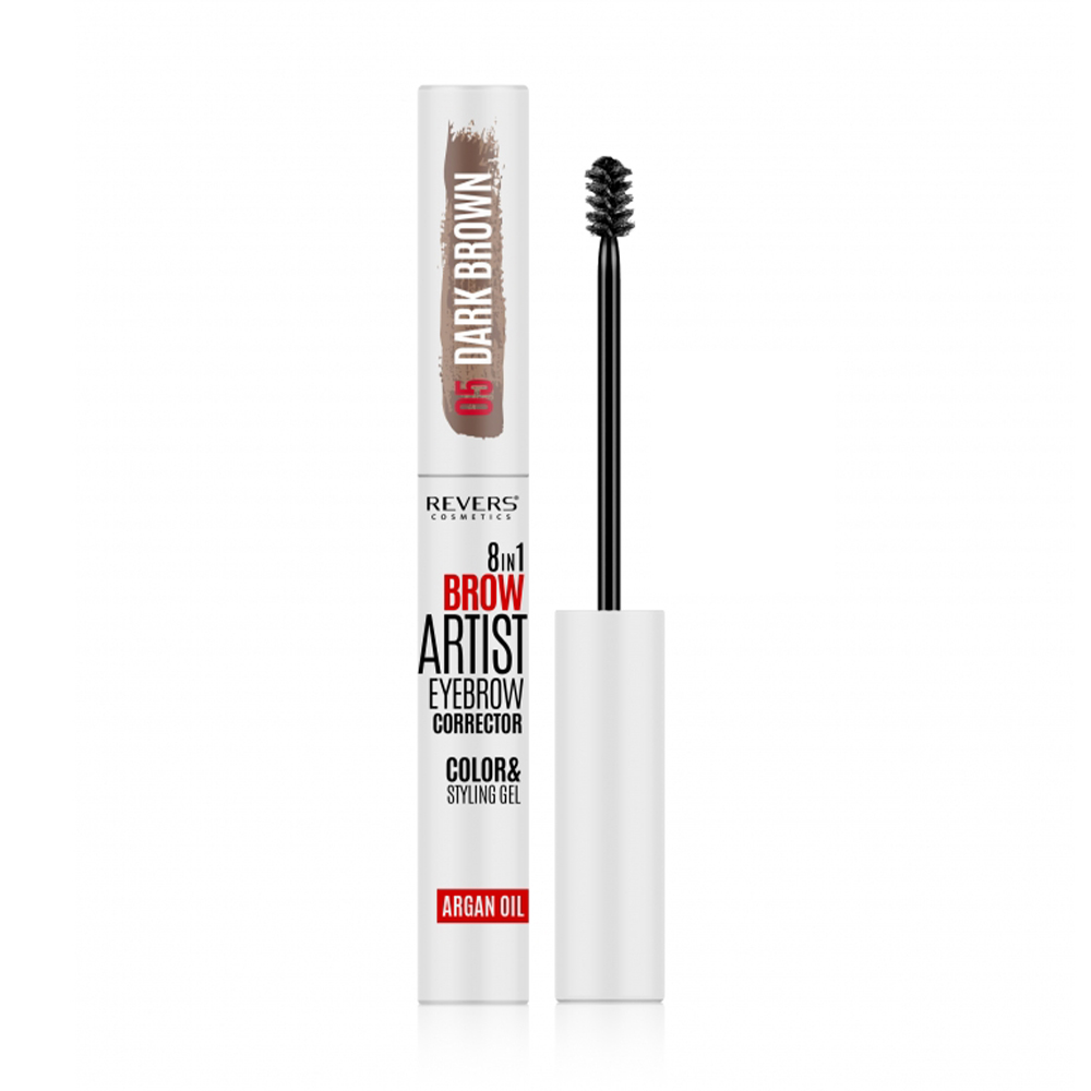 

Гель-коректор для брів Revers Cosmetics 8in1 Brow Artist Eyebrow Corrector, 05 Dark Brown, 10 мл