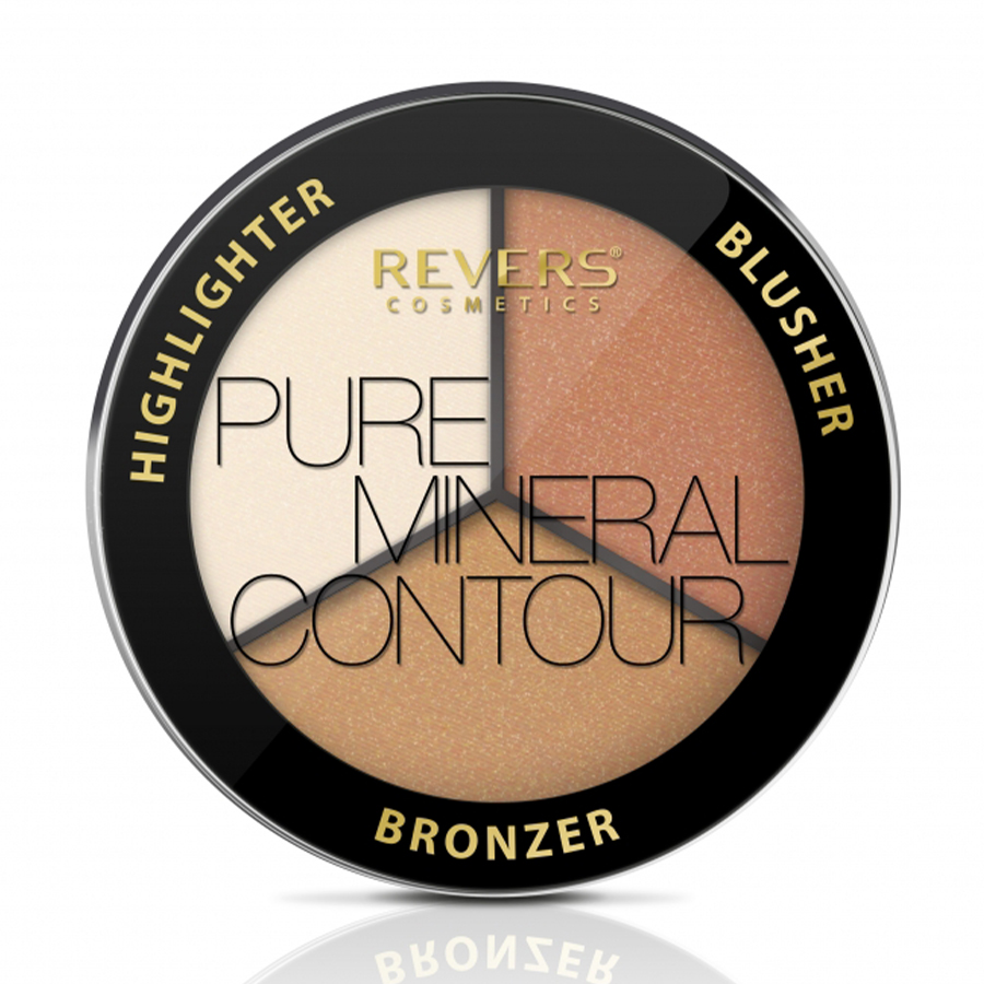 

Уцінка! Палетка для контурингу обличчя Revers Cosmetics Pure Mineral Contour 03, 7.5 г