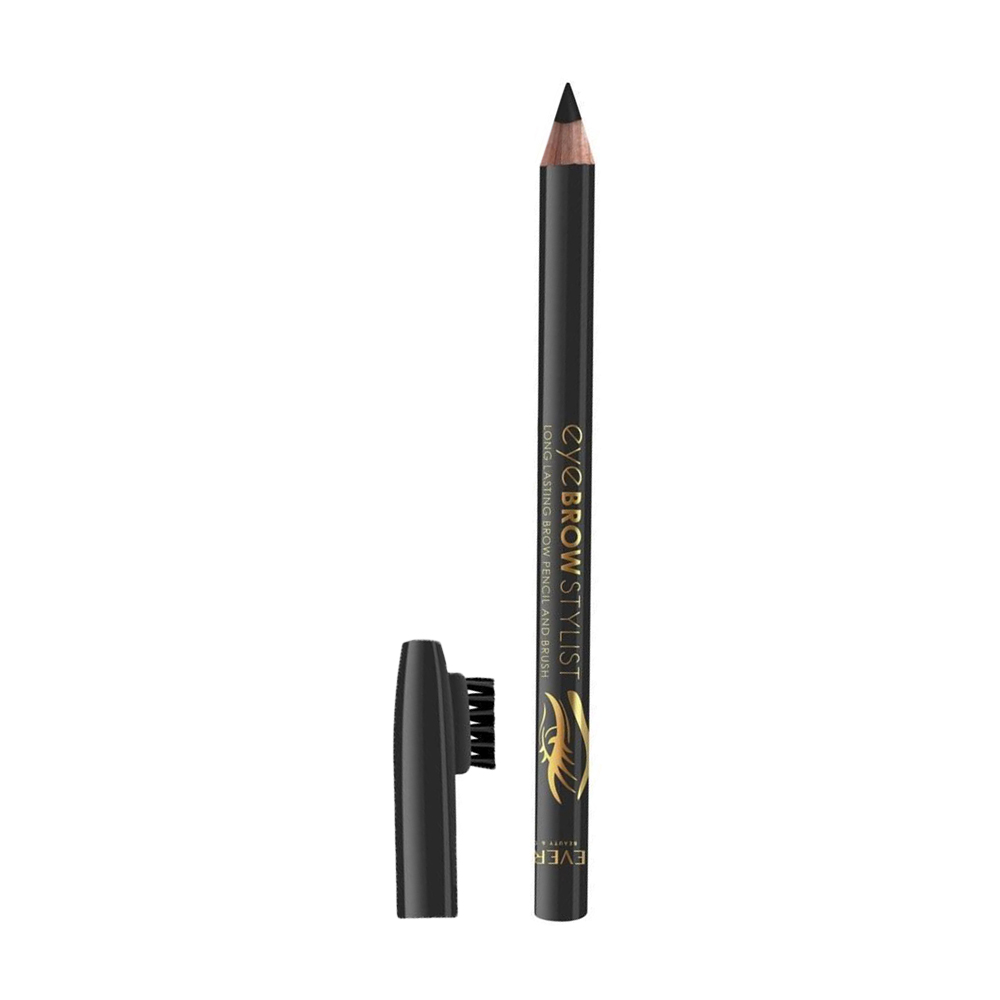 

Олівець для брів Revers Cosmetics Eye Brow Stylist із щіточкою, Black, 1.2 г
