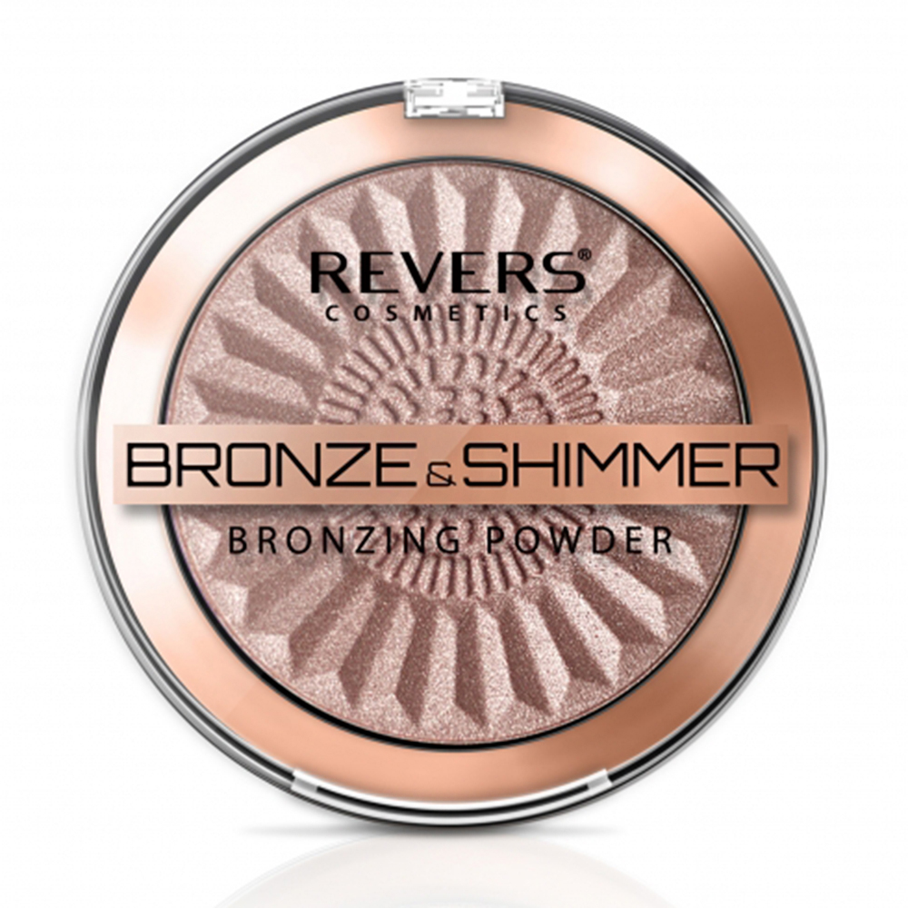 

Уцінка! Бронзувальна пудра для обличчя Revers Cosmetics Bronze & Shimmer Bronzing Powder 01, 9 г
