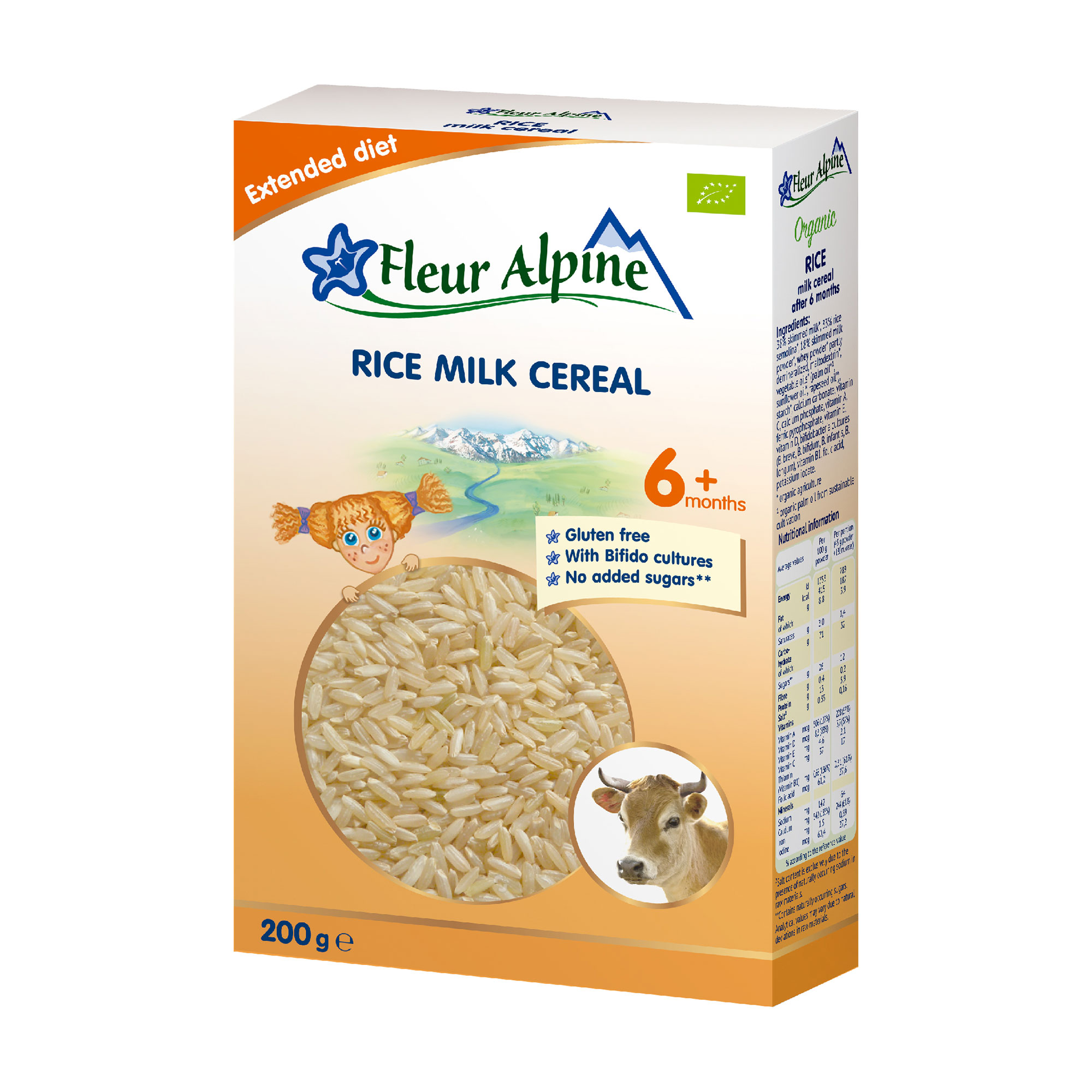 

Уцінка! Дитяча молочна каша Fleur Alpine Rice Milk Cereal Рисова, від 6 місяців, 200 г