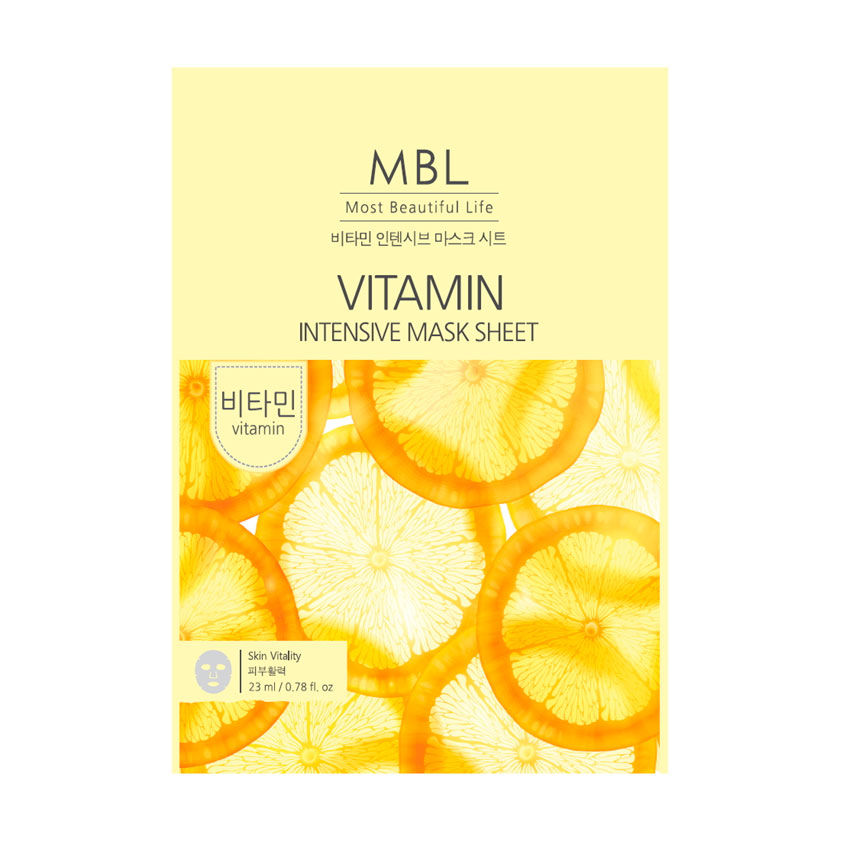 

Тканинна маска для обличчя MBL Pure Vitamin Intensive Mask Sheet, 23 мл