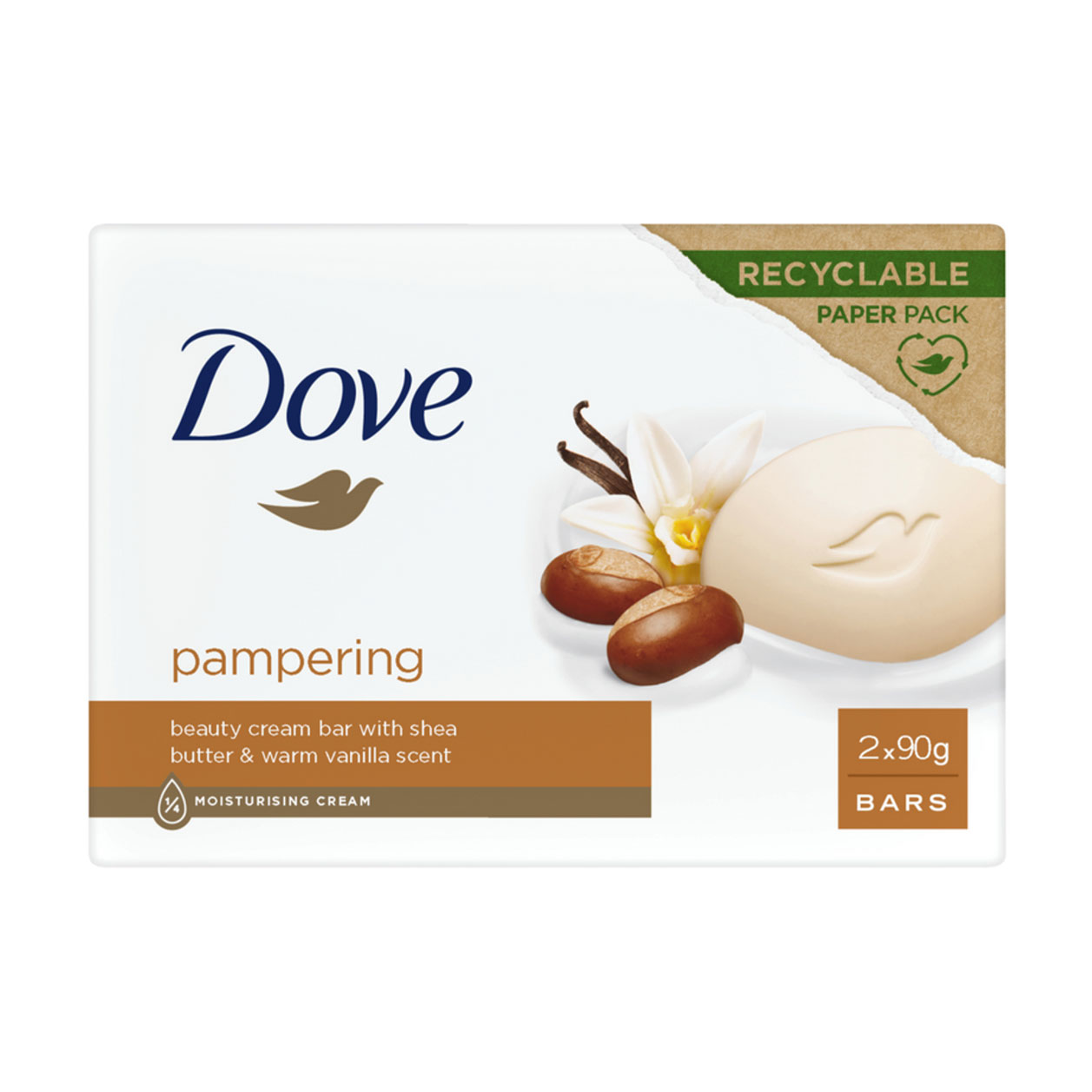 

Тверде крем-мило Dove Purely Pampering Shea Butter Обійми ніжності, 2*90 г