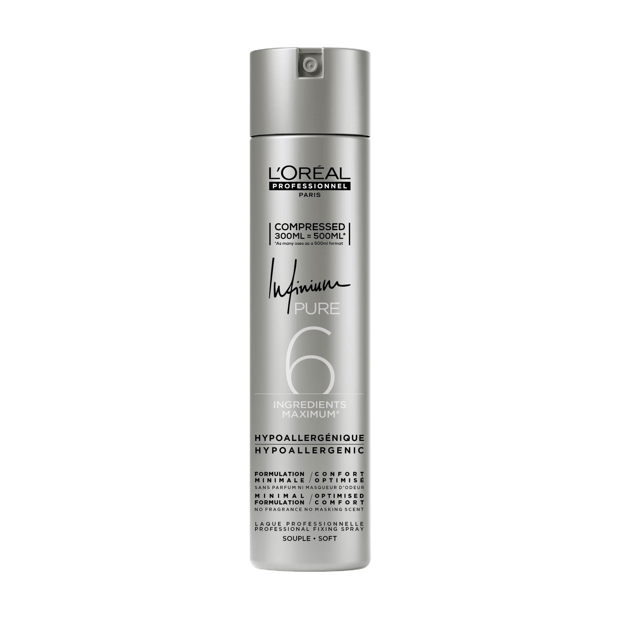 

Професійний лак для волосся L'Oreal Professionnel Infinium Pure Extra Strong екстрасильної фіксації, 300 мл