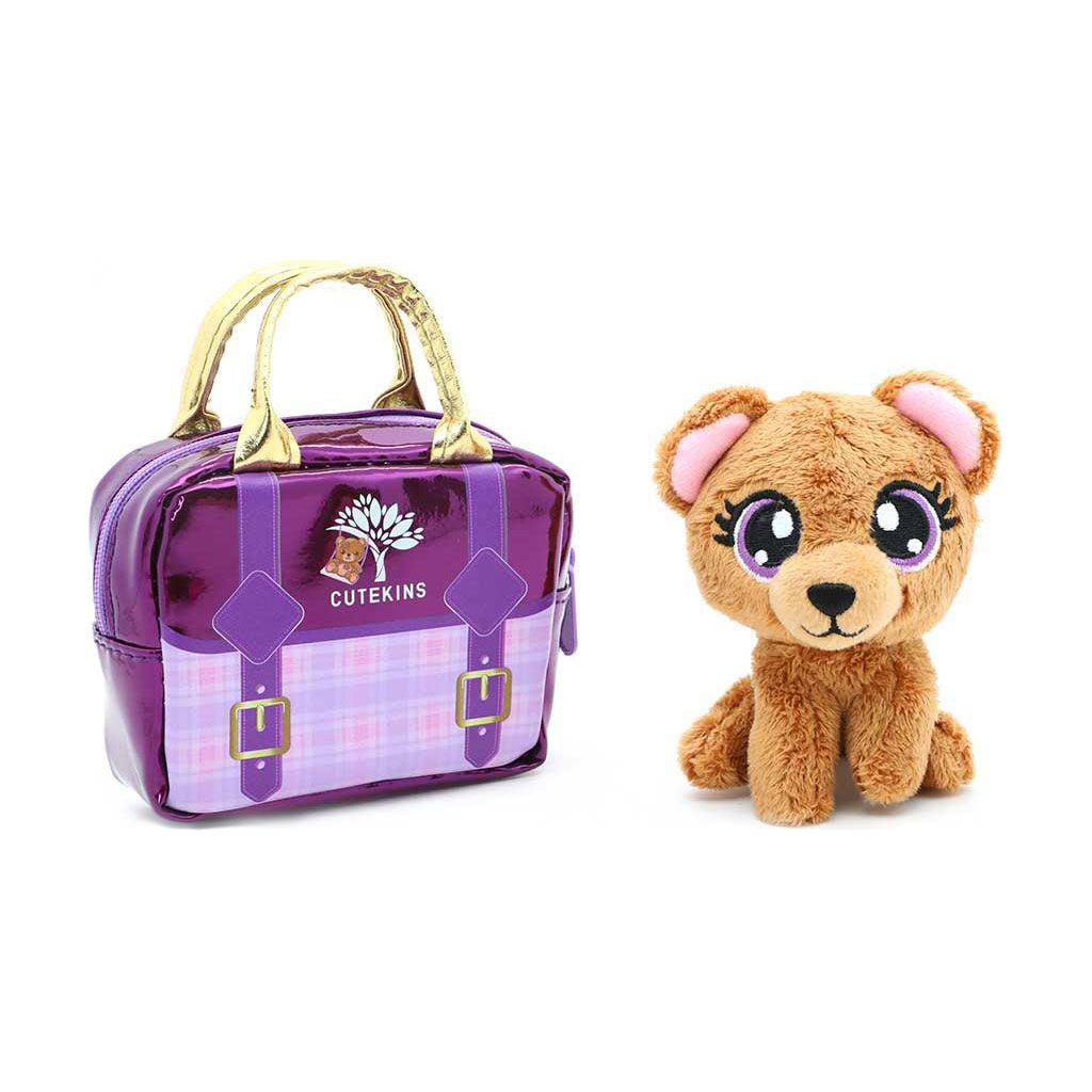 

М'яка іграшка Funville CuteKins Домашні улюбленці у сумочках Ведмедик, від 1.5 року, 10 см (FV35061-2)