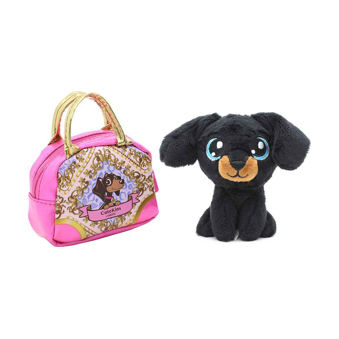 

М'яка іграшка Funville CuteKins Домашні улюбленці у сумочках Такса, від 1.5 року, 10 см (FV35061-1)