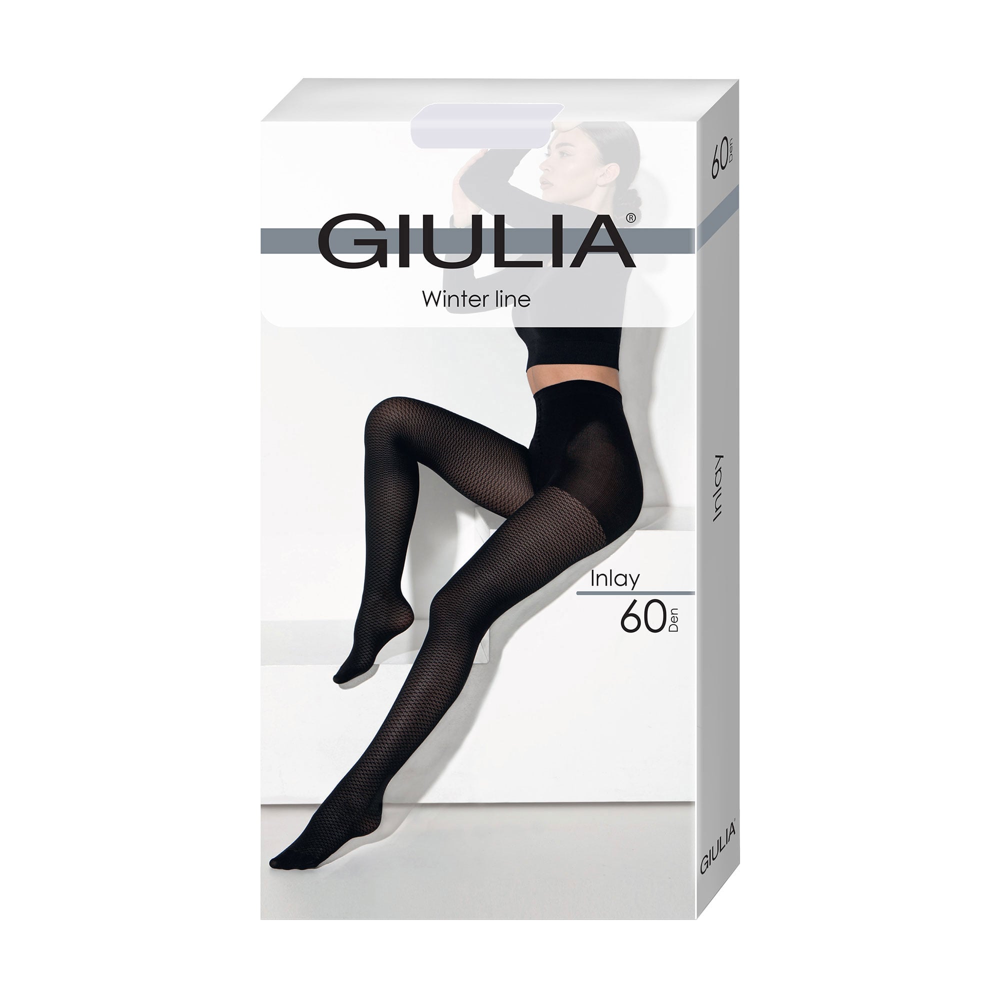 Колготки жіночі Giulia Inlay з шортиками, 60 DEN, Simply Taupe, розмір 3