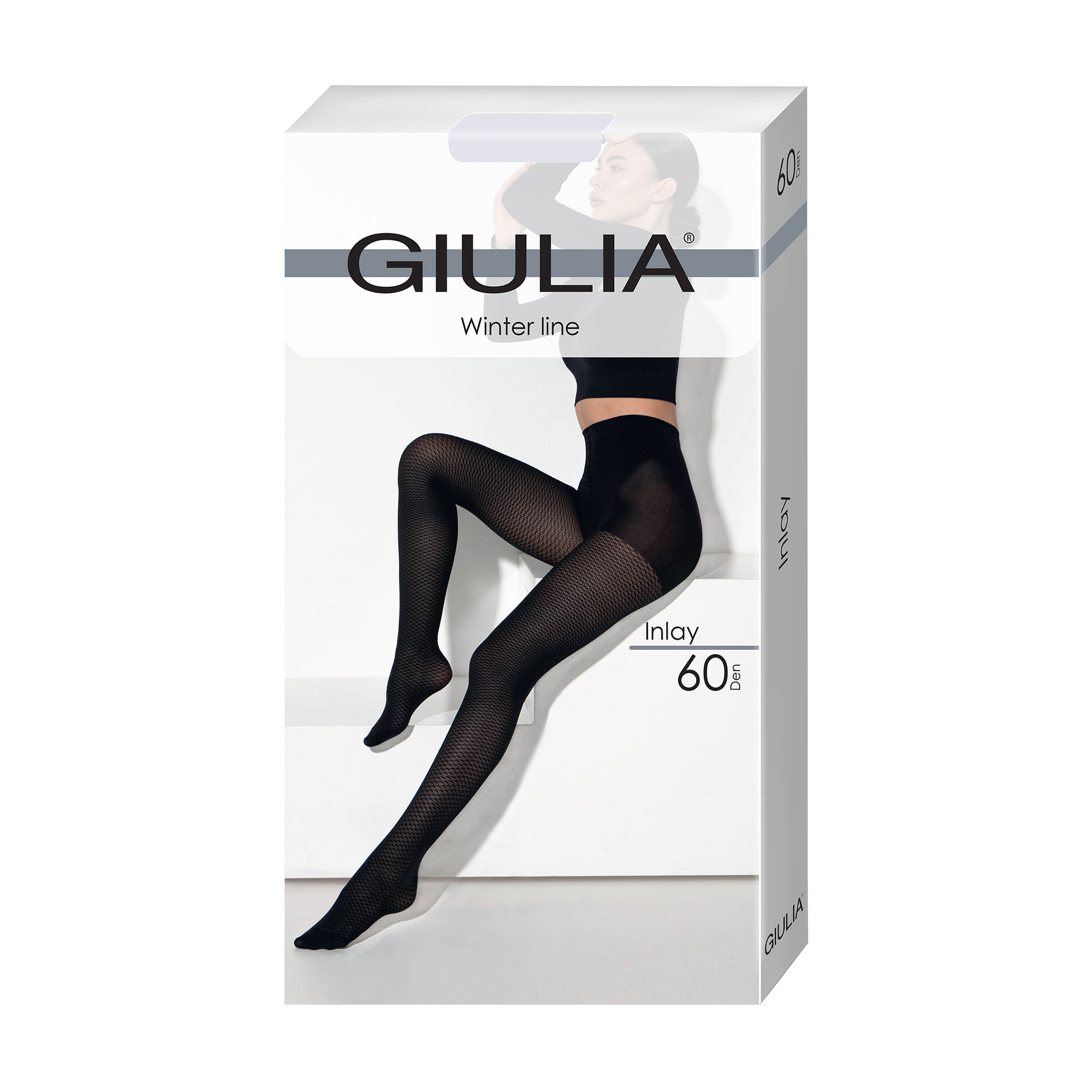 Колготки жіночі Giulia Inlay з шортиками, 60 DEN, Simply Taupe, розмір 4