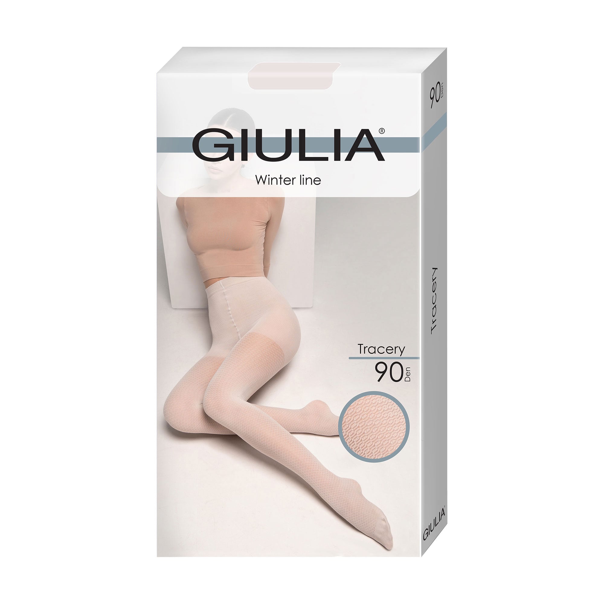 

Колготки жіночі Giulia Tracery з шортиками, 90 DEN, Powder Puff, розмір 3