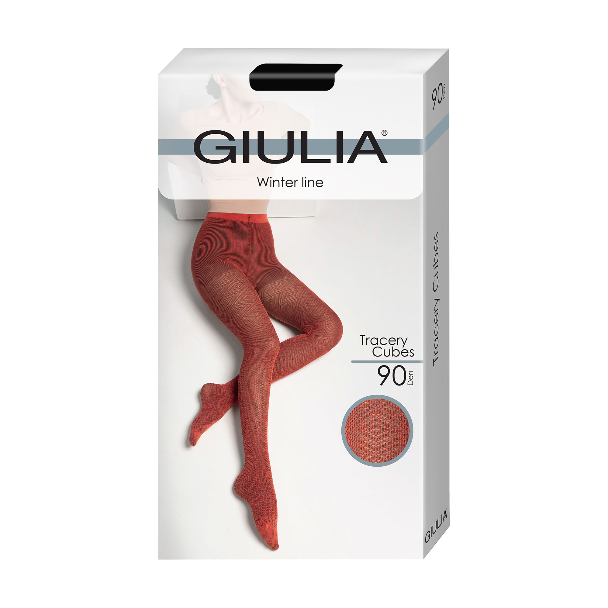 

Фантазійні колготки жіночі Giulia Tracery Cubes з шортиками, 90 DEN, Black, розмір 3