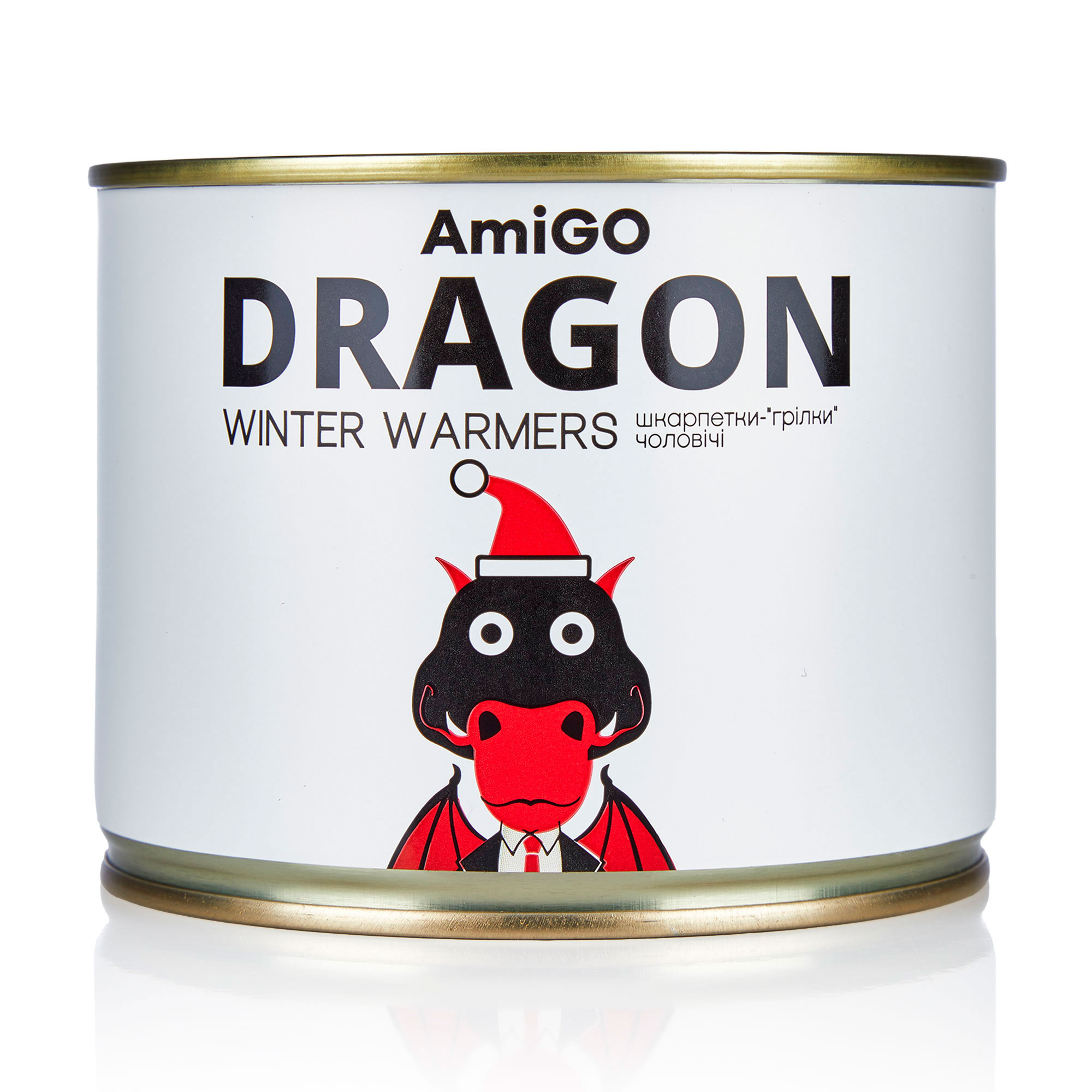 

Шкарпетки чоловічі в залізній банці AmiGO Дракон, класичні, розмір 43-45