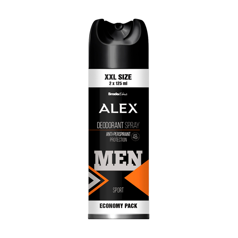 

Уцінка! Чоловічий дезодорант-спрей Bradoline Alex XXL Sport Deodorant Spray, 250 мл