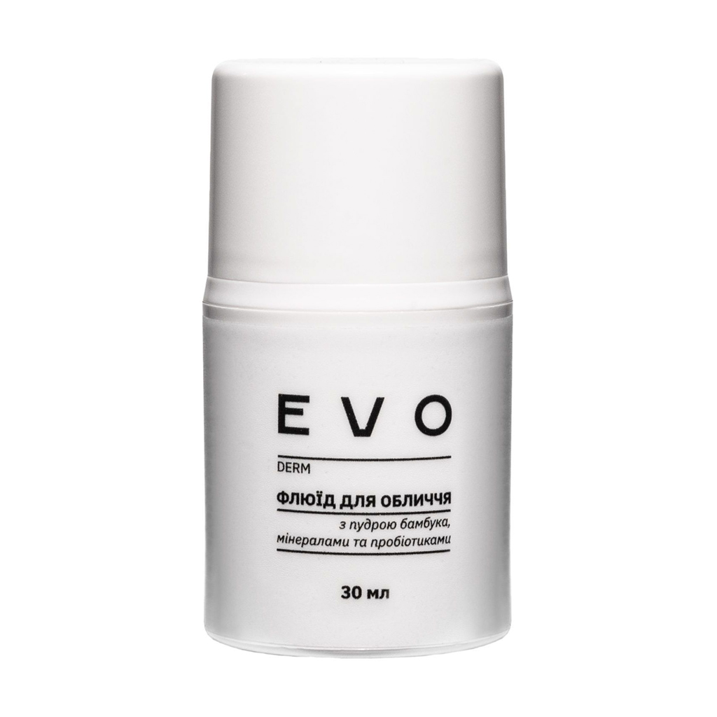 

Флюїд для обличчя EVO derm з пудрою бамбуку, мінералами та пребіотиками, 30 мл