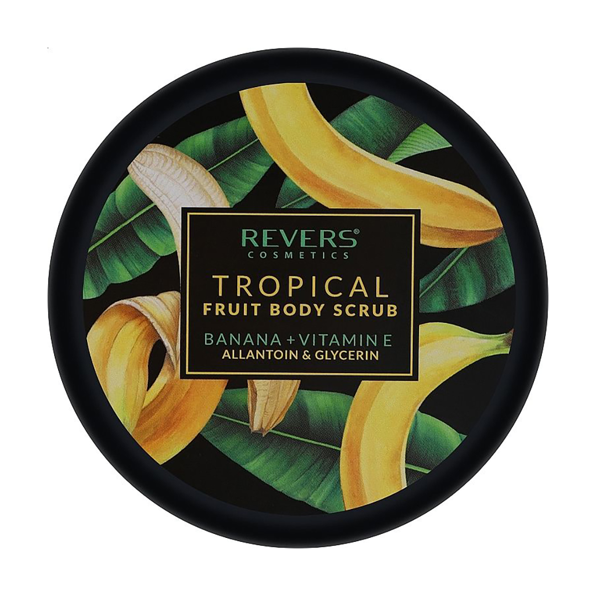 

Уцінка! Крупнозернистий скраб для тіла Revers Cosmetics Tropical Fruit Body Scrub з бананом та вітаміном E, 200 мл