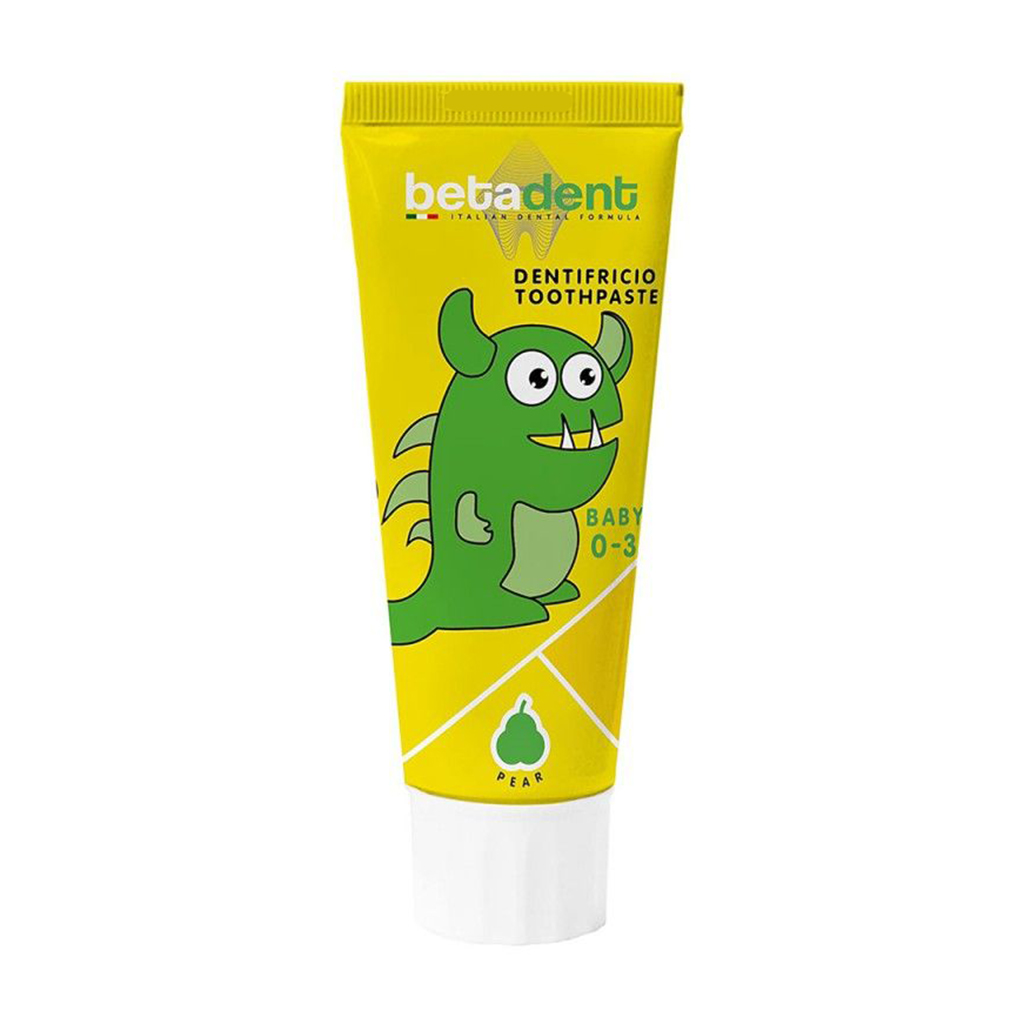 

Уцінка! Дитча зубна паста Betadent Dentifricio Kids Toothpaste від народження, зі смаком груші, 75 мл