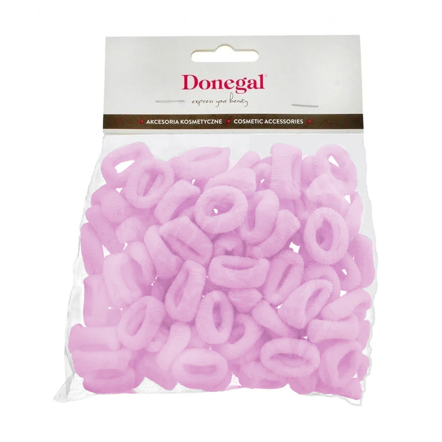 

Резинки для волосся Donegal рожеві, 100 шт (FA-5710)