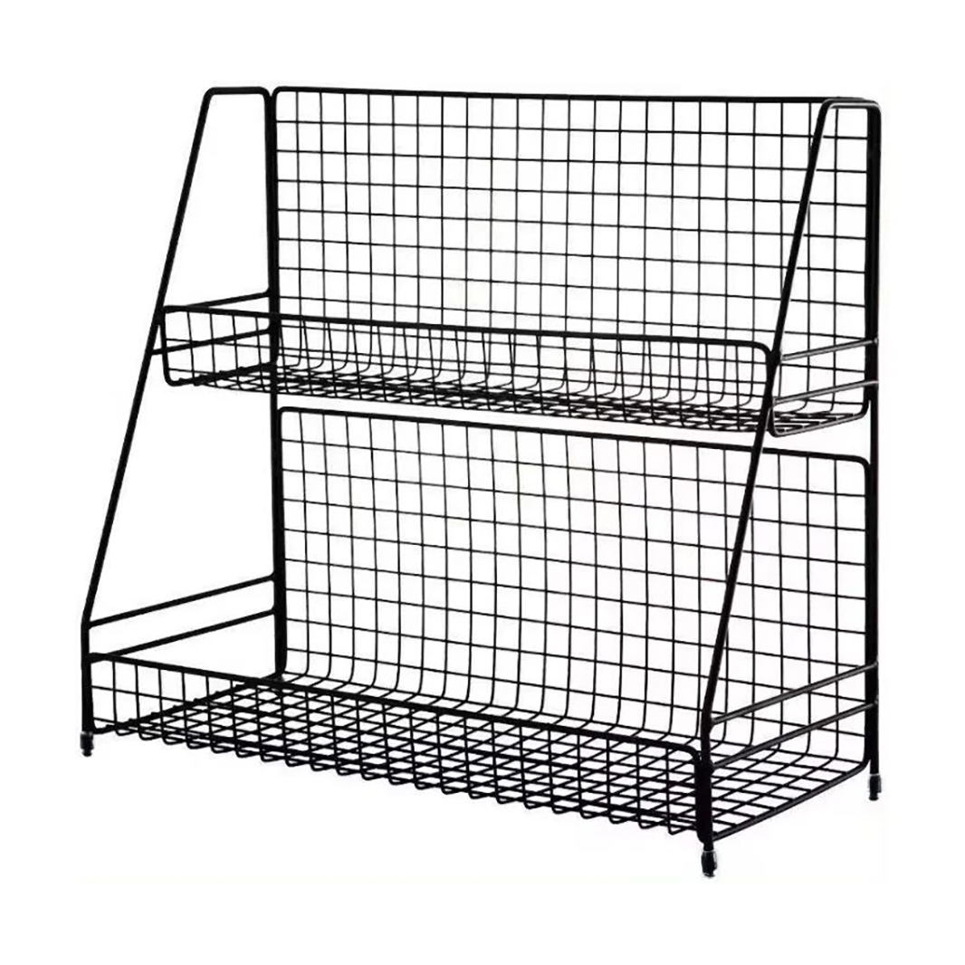 

Уцінка! Двоярусна полиця для зберігання Ringel Raum, 30*15.5*34 см, чорна (RG-025b)