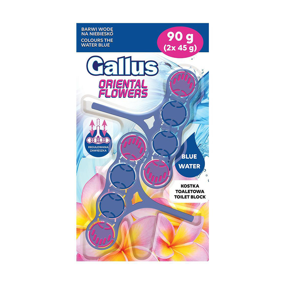 

Уцінка! Туалетні блоки для унітазу Gallus Oriental Flowers Східні квіти, 2*45 г
