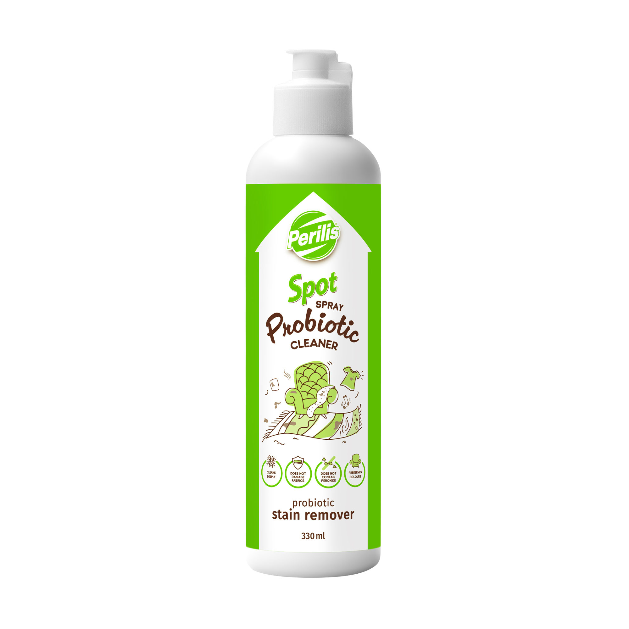 

Уцінка! Плямовивідник Perilis Probiotic Cleaner Stain Remover, 330 мл