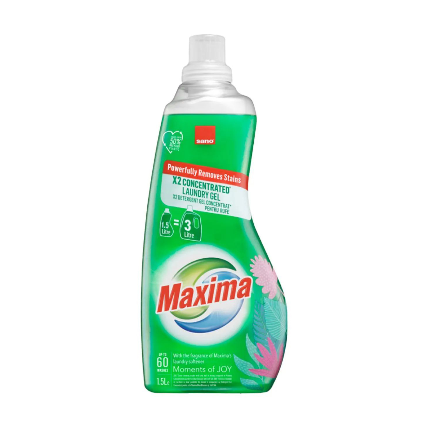 

Концентрований гель для прання SANO Maxima Moments Of Joy, 60 циклів прання, 1.5 л