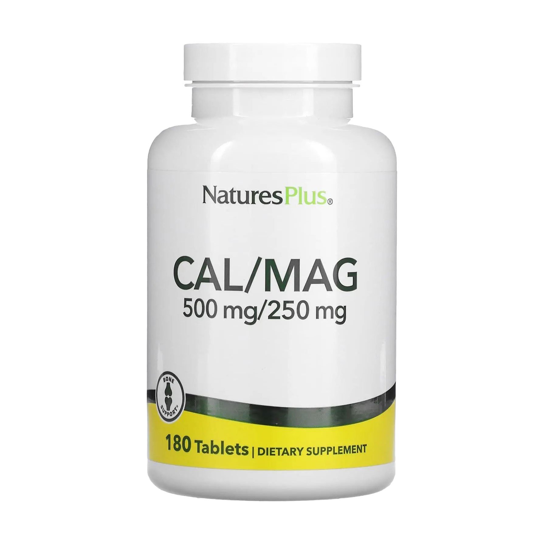

Кальцій та магній NaturesPlus Cal/Mag, 500 мг/250 мг, 180 таблеток