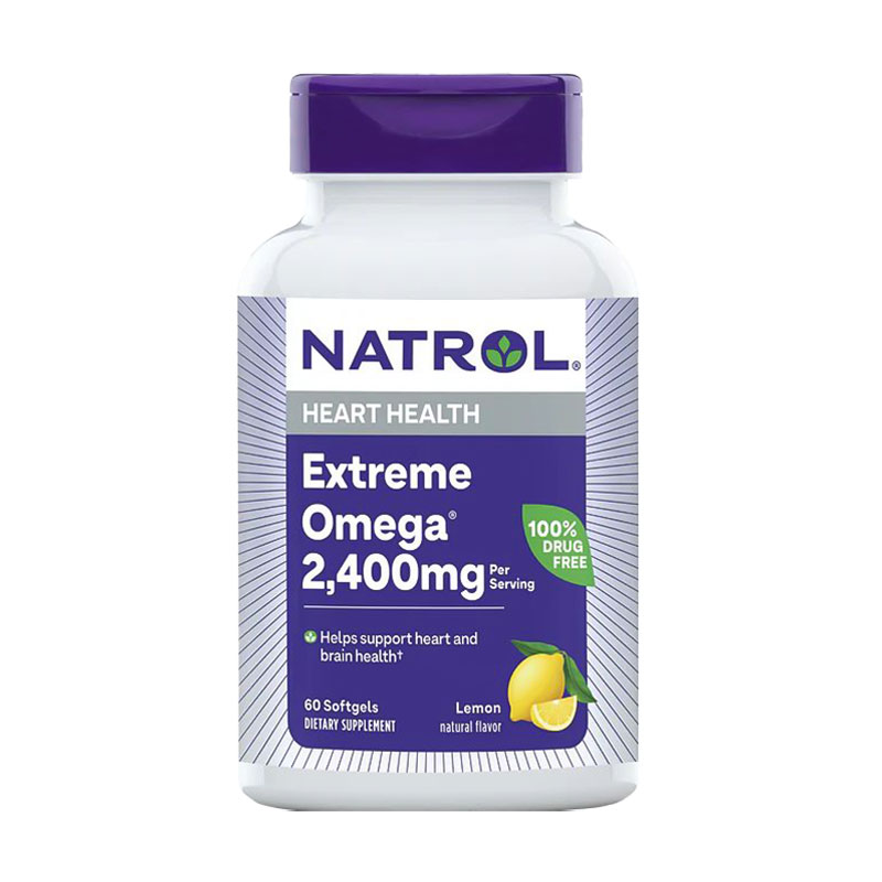 

Омега Natrol Extreme Omega зі смаком лимону, 2400 мг, 60 гелевих капсул