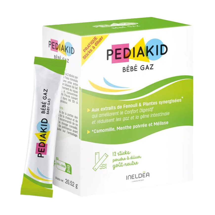 

Уцінка! Допомога при метеоризмі у дітей Pediakid Bebe Gas в стіках, 12 шт