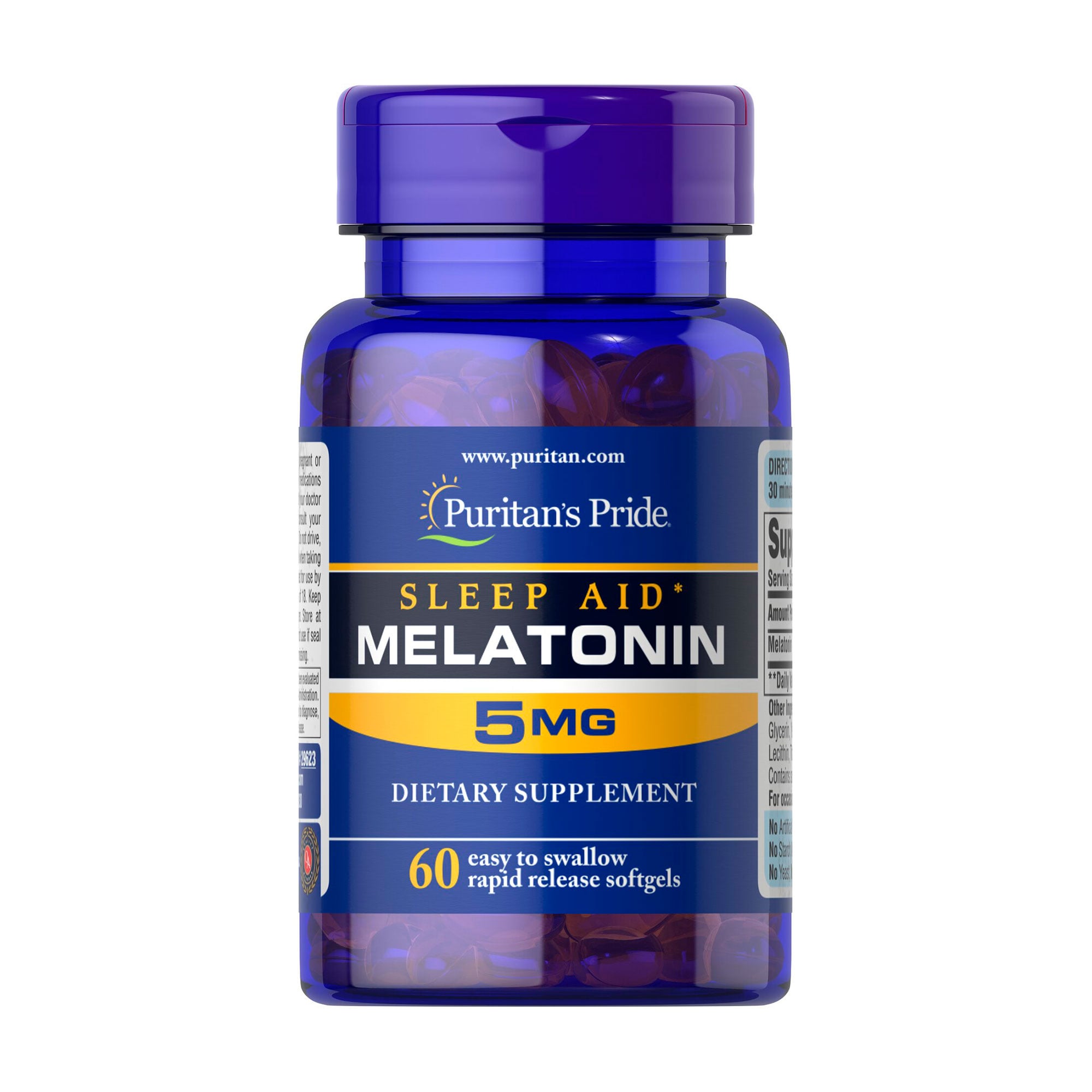 

Мелатонін Puritan's Pride Melatonin 5 мг, 60 капсул