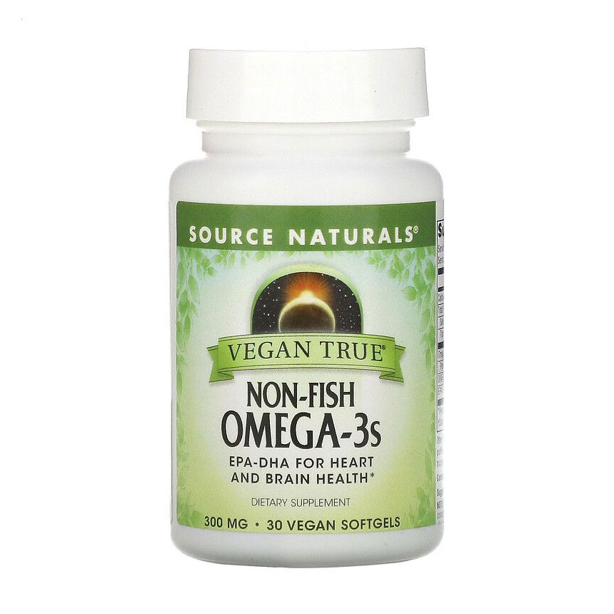 

Омега-3 Source Naturals Vegan True Omega 3 Non-Fish з морських водоростей 300 мг, 30 веганських капсул