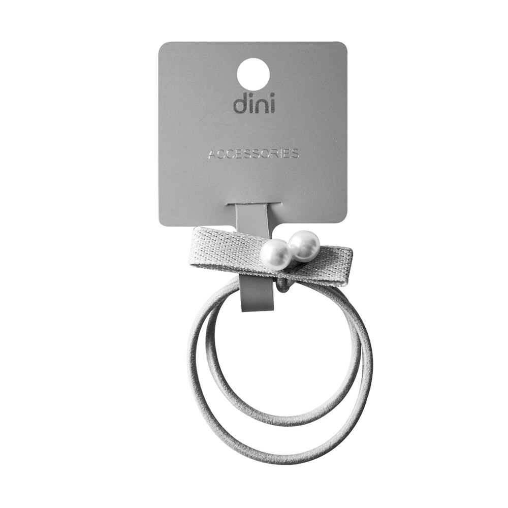 

Резинка для волосся Dini Every Day Перлина, сіра, 1 шт (d-235)