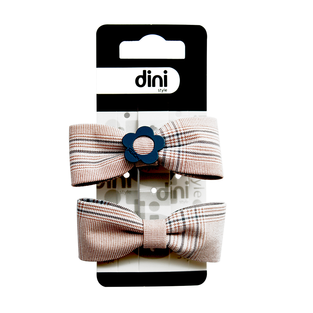 

Набір резинка та заколка для волосся Dini Hand Made у смужку, 2 шт (d-583)
