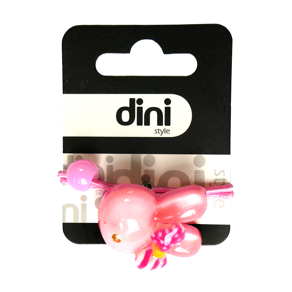 

Резинка для волосся Dini Kids Зайка, рожева, 1 шт (d-050)