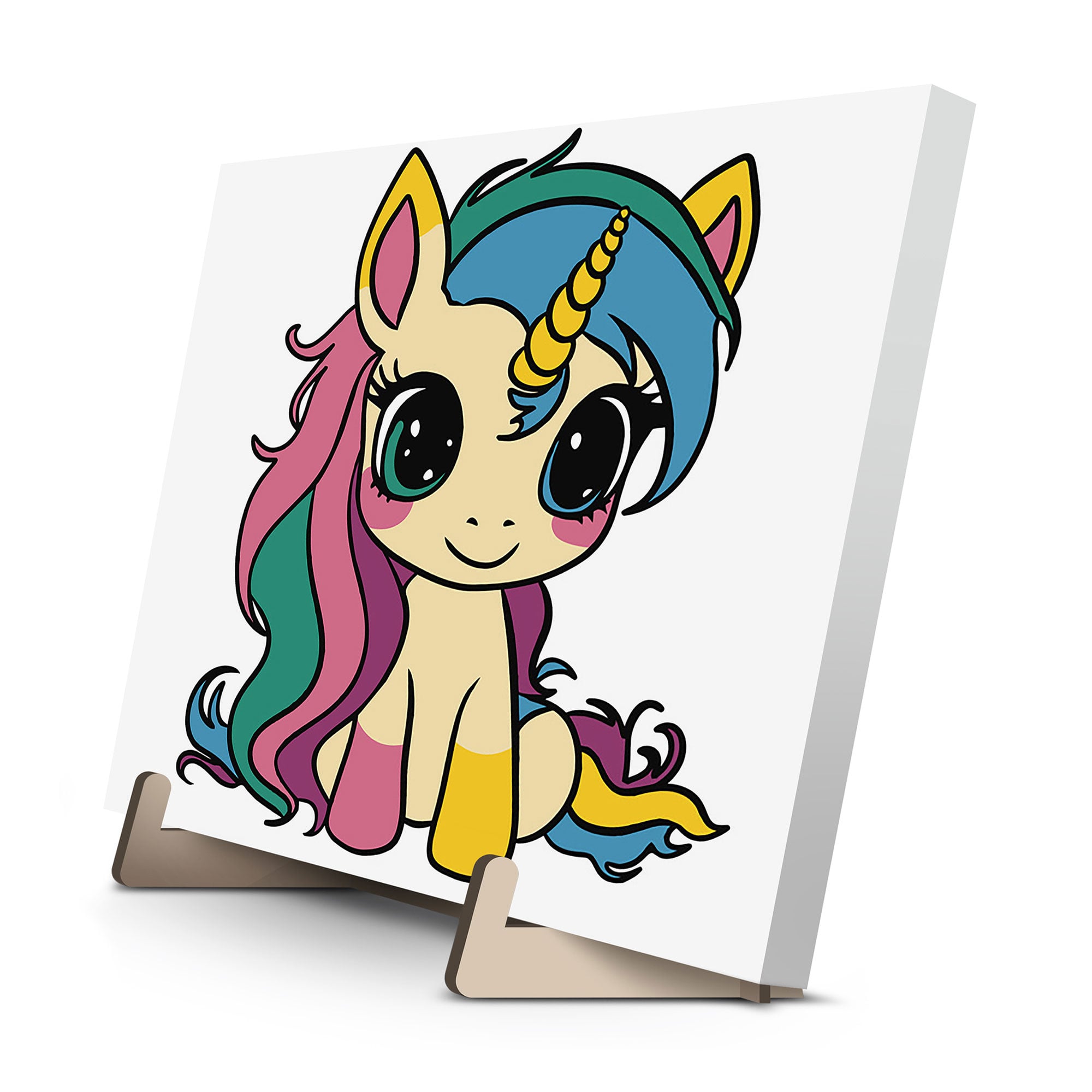 

Картина за номерами Qbee Веселкова єдиноріжка, 25*25 см (QB901-012)