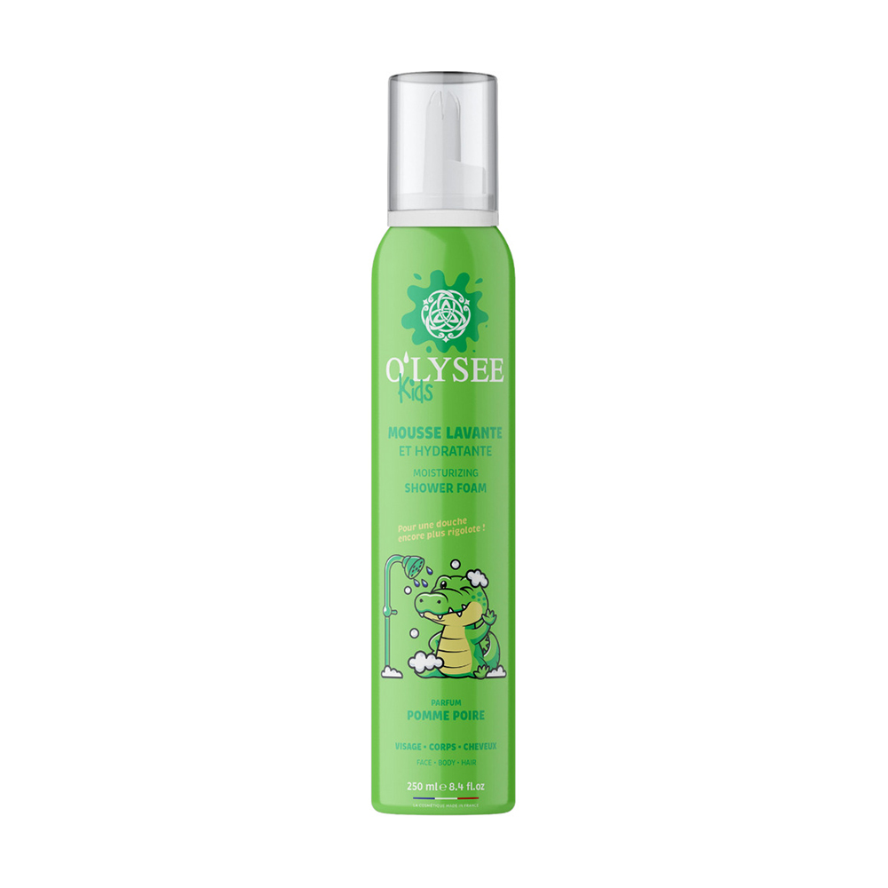 Дитяча зволожувальна кремова пінка для купання 3 в 1 O'LYSEE Kids Moisturizing Shower Foam з ароматом яблука та груші, 250 мл