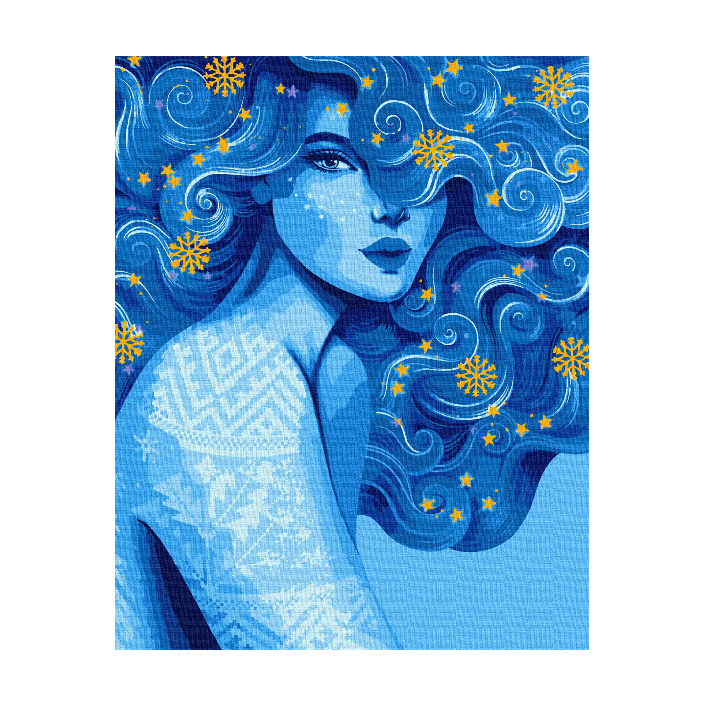 

Картина за номерами Ideyka Холодна краса з фарбами металік, 40*50 см (KHO2587)