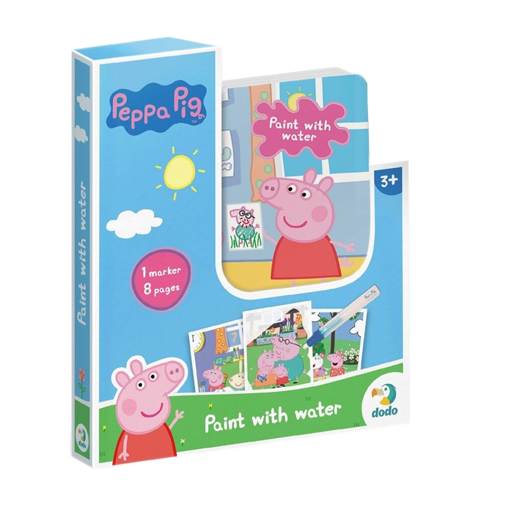 

Набір водних розмальовок DoDo Малюй водою: Peppa Pig, від 3 років (200443)
