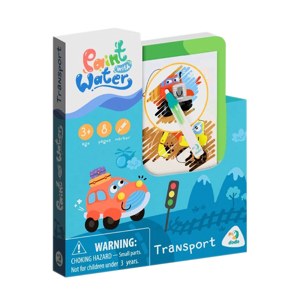 

Набір водних розмальовок DoDo Малюй водою: Транспорт, від 3 років (300309)