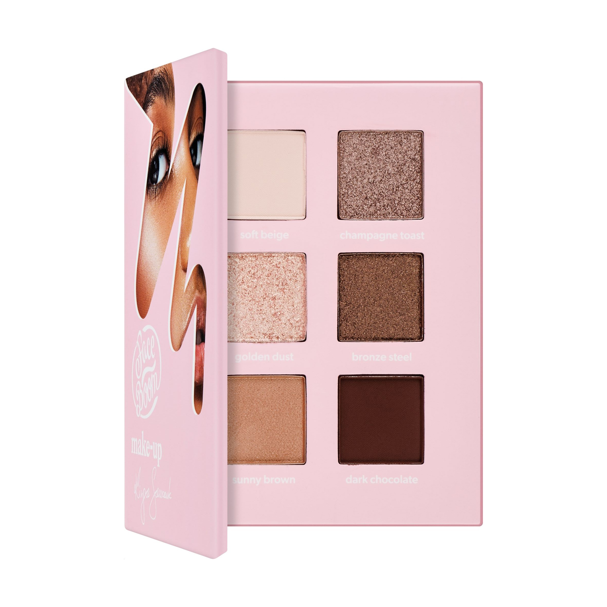 

Уцінка! Палетка тіней для повік Face Boom Make-Up, Nude Mood, 9 г