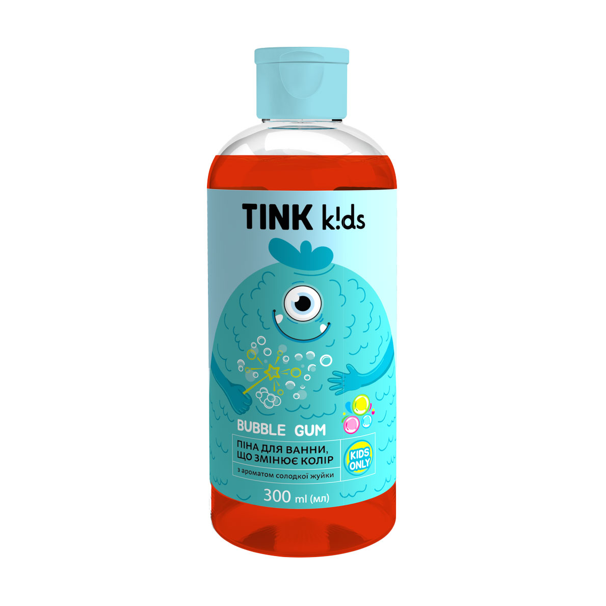 

Уцінка! Піна для ванни Tink Kids Bubble Gum що змінює колір, 300 мл