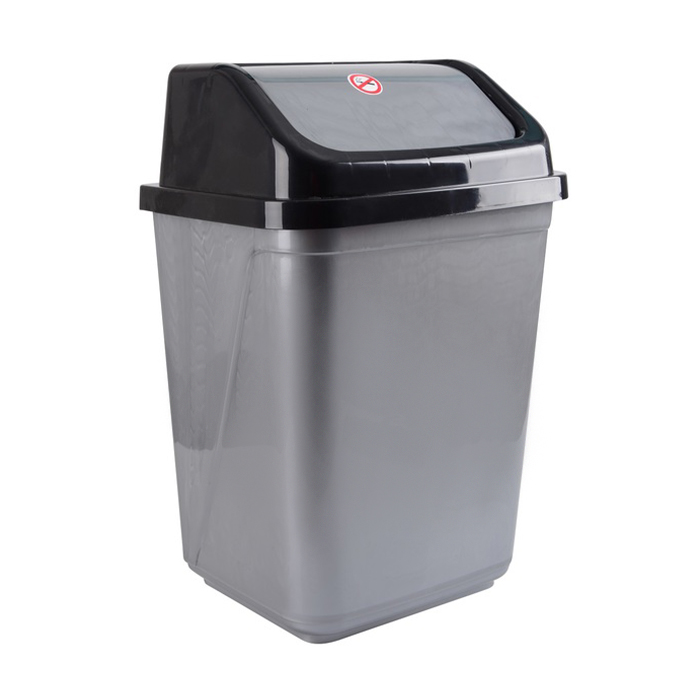 

Контейнер для сміття Violet House 0099 Grey-Black, 35*22.5*30 см, 20 л (0099 GREY - BLACK с/кр.20 л)