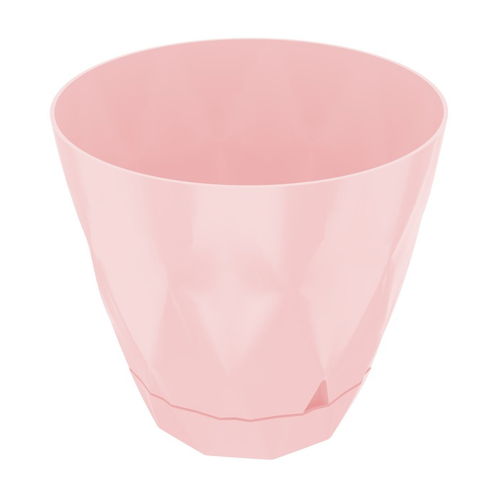 

Горщик для квітів Violet House 0199 Prizma Pink з дренажем, 3 л (0199 PRIZMA PINK д/квітів із внут.зливом води 3 л)