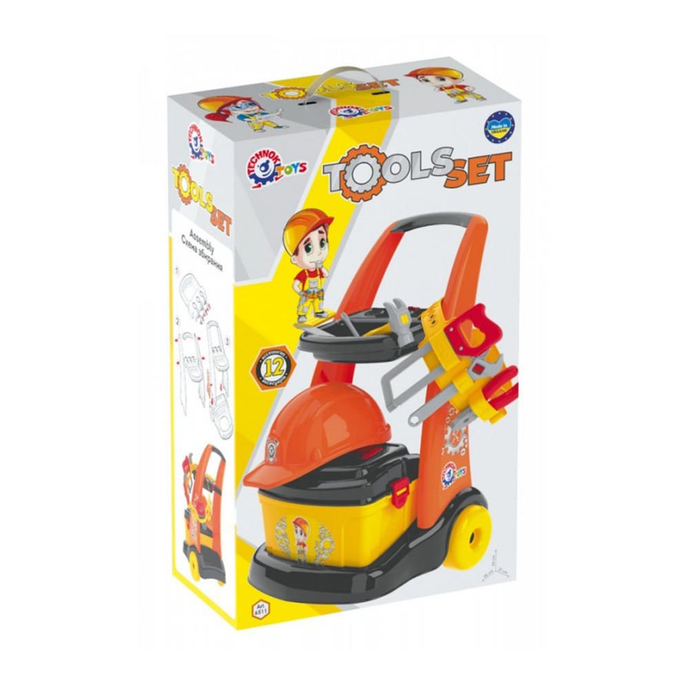 

Візочок з набором інструментів TechnoK 54.5*37*37 см, від 3 років, 12 аксесуарів (6511)