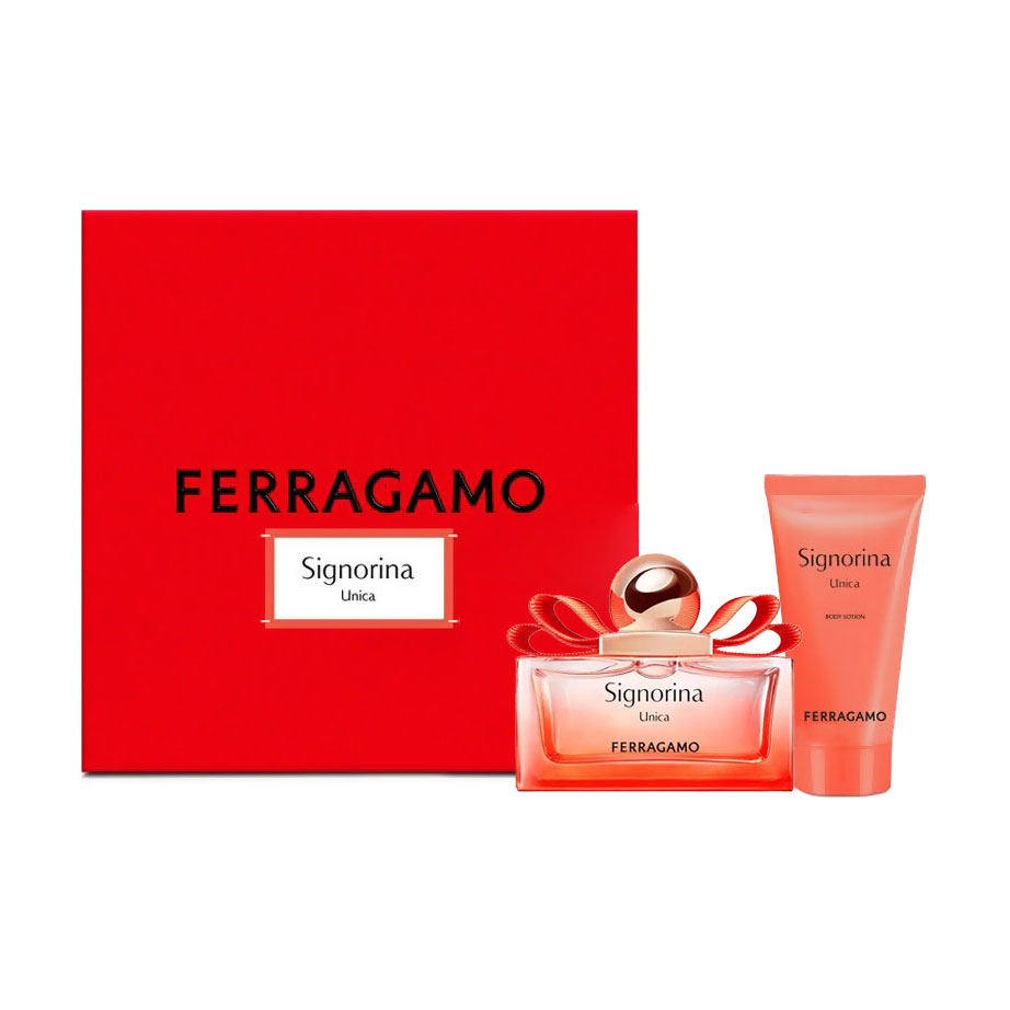 

Парфумований набір жіночий Salvatore Ferragamo Signorina Unica (парфумована вода, 50 мл + лосьйон, 50 мл)